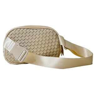 NWT Ecru Woven Neoprene Sling Bag